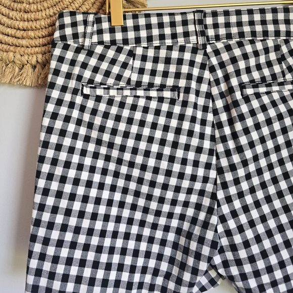 Anthropologie New Picnic Gingham Black White High Waist Twill Shorts SZ 30 - Picture 5 of 9